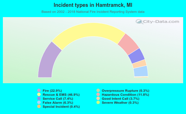 Incident types in Hamtramck, MI