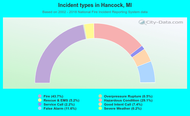 Incident types in Hancock, MI
