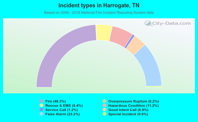 Incident types in Harrogate, TN
