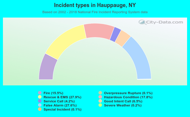 Incident types in Hauppauge, NY