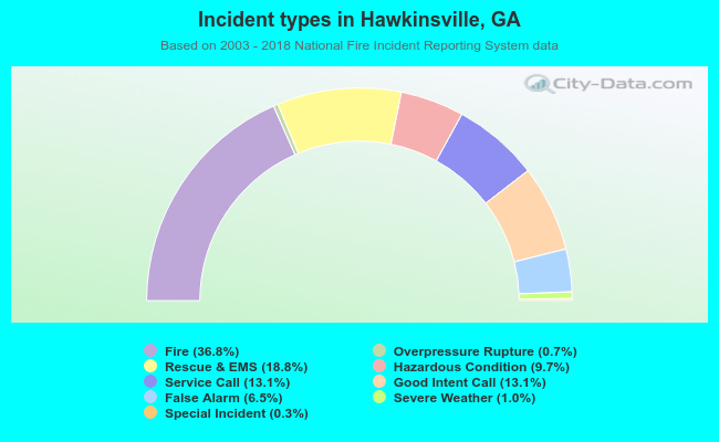 Incident types in Hawkinsville, GA