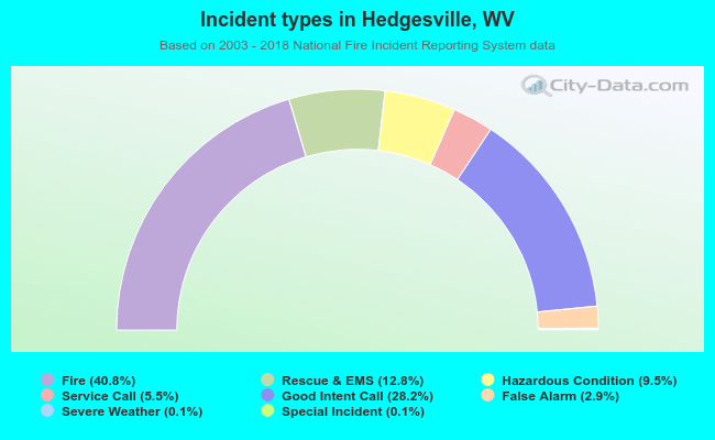 Incident types in Hedgesville, WV