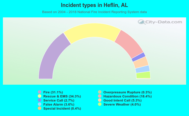 Incident types in Heflin, AL