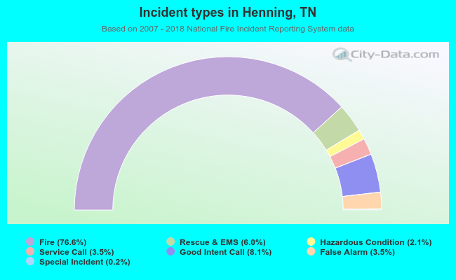 Incident types in Henning, TN