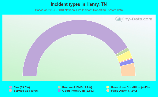 Incident types in Henry, TN