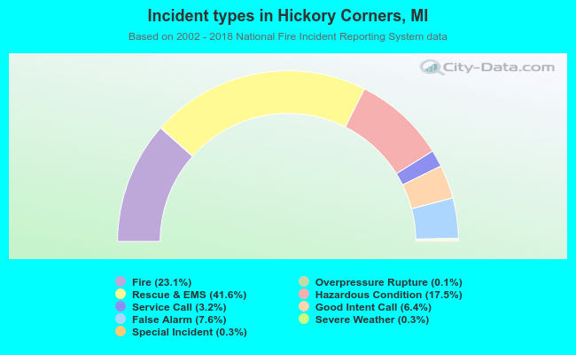 Incident types in Hickory Corners, MI