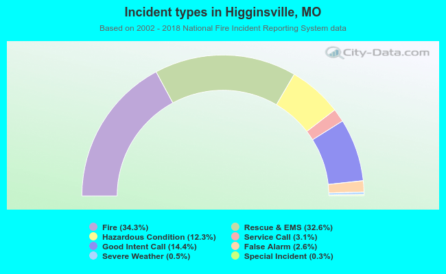 Incident types in Higginsville, MO