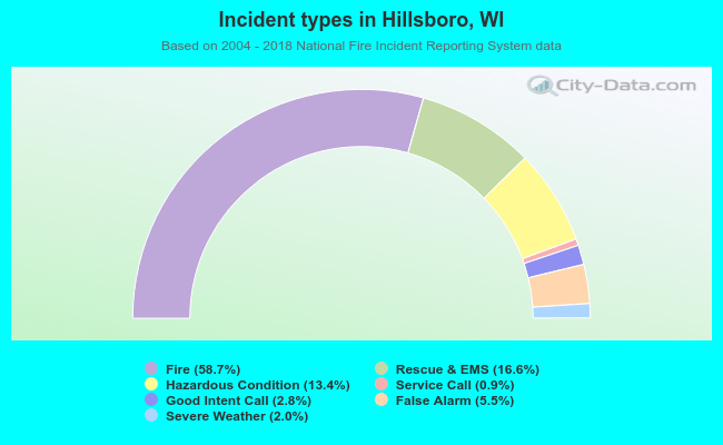 Incident types in Hillsboro, WI