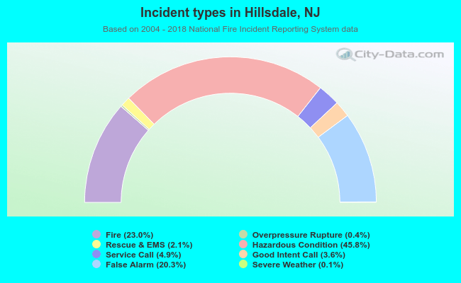Incident types in Hillsdale, NJ