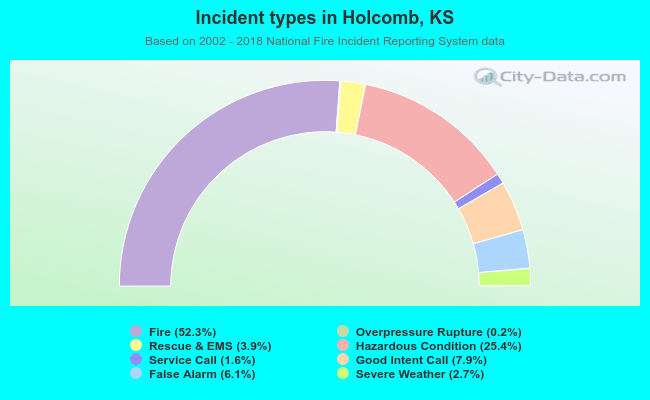 Incident types in Holcomb, KS