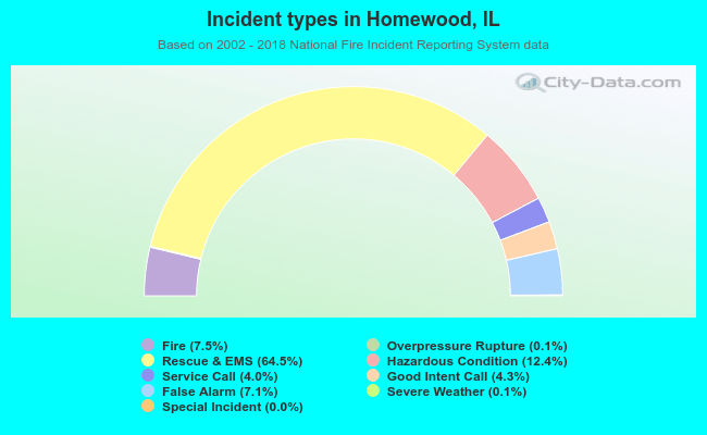 Incident types in Homewood, IL