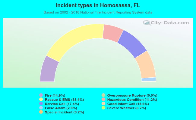 Incident types in Homosassa, FL