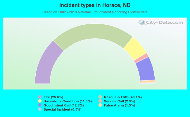 Incident types in Horace, ND