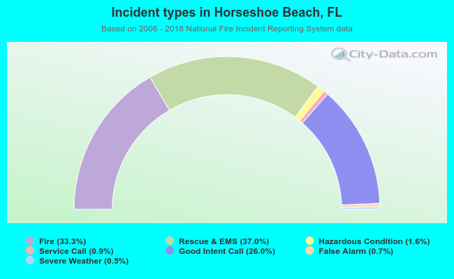 Incident types in Horseshoe Beach, FL