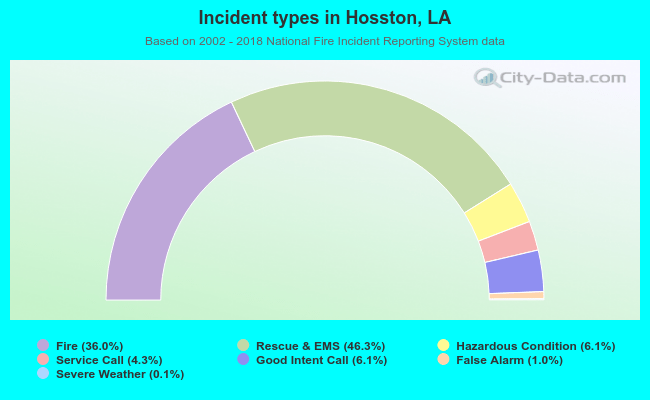 Incident types in Hosston, LA
