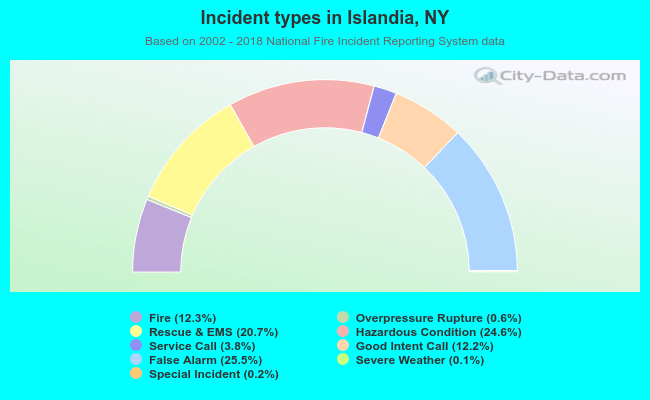 Incident types in Islandia, NY