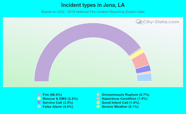 Incident types in Jena, LA