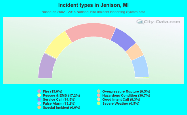Incident types in Jenison, MI