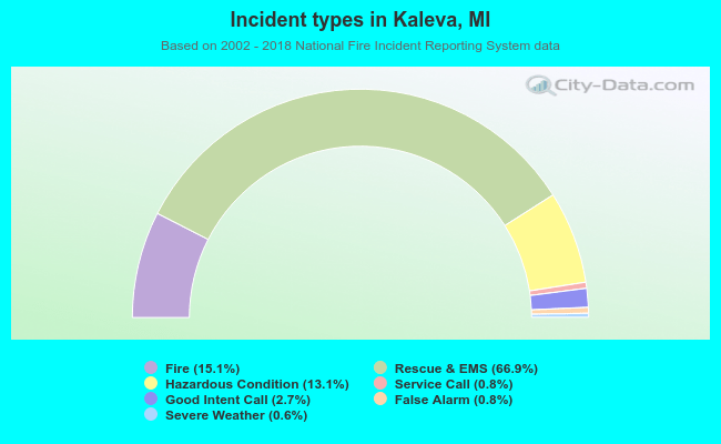 Incident types in Kaleva, MI