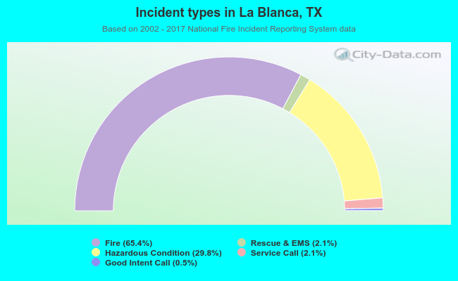 Incident types in La Blanca, TX