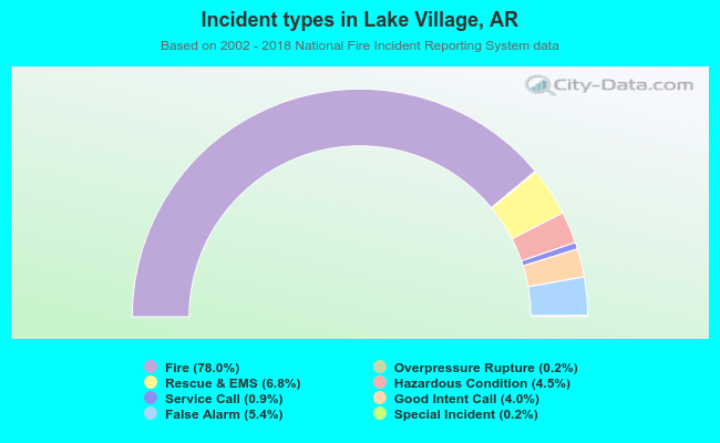 Incident types in Lake Village, AR