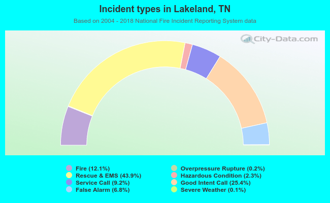 Incident types in Lakeland, TN