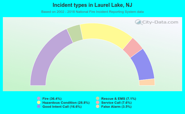 Incident types in Laurel Lake, NJ