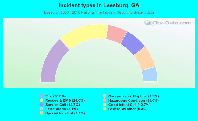 Incident types in Leesburg, GA