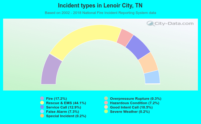 Incident types in Lenoir City, TN