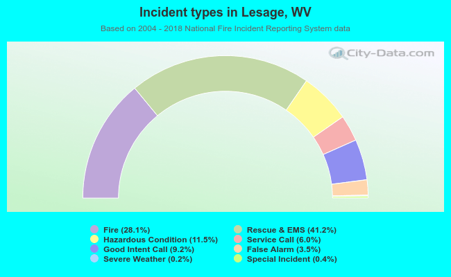 Incident types in Lesage, WV