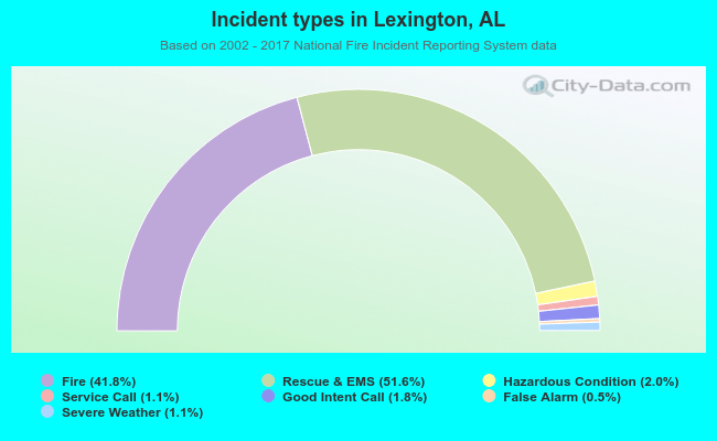 Incident types in Lexington, AL