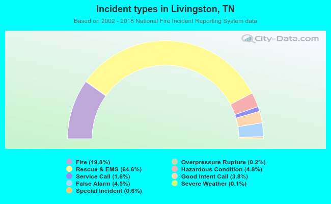 Incident types in Livingston, TN