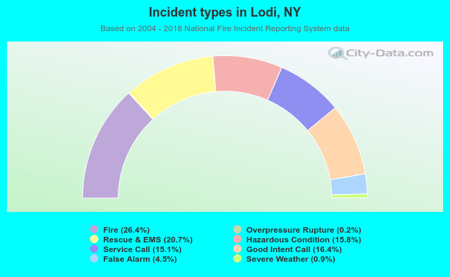 Incident types in Lodi, NY
