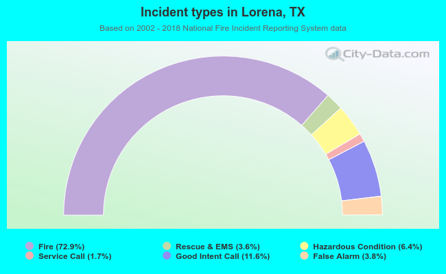 Incident types in Lorena, TX