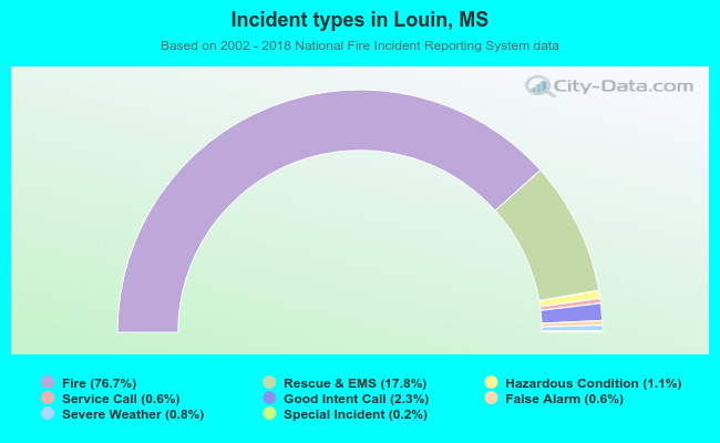 Incident types in Louin, MS