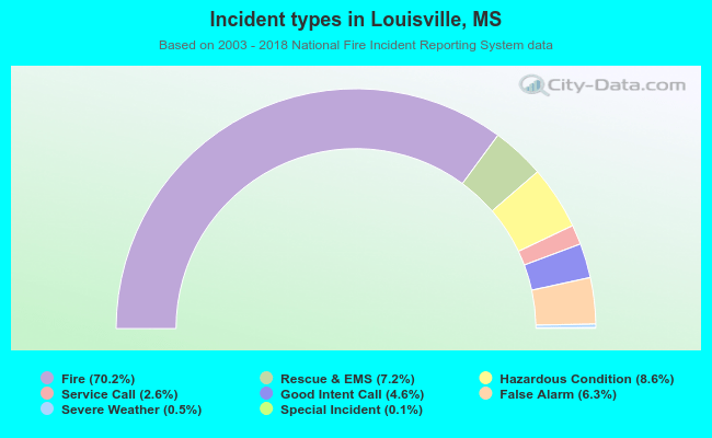 Incident types in Louisville, MS