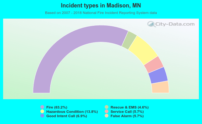 Incident types in Madison, MN