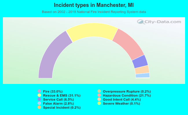 Incident types in Manchester, MI