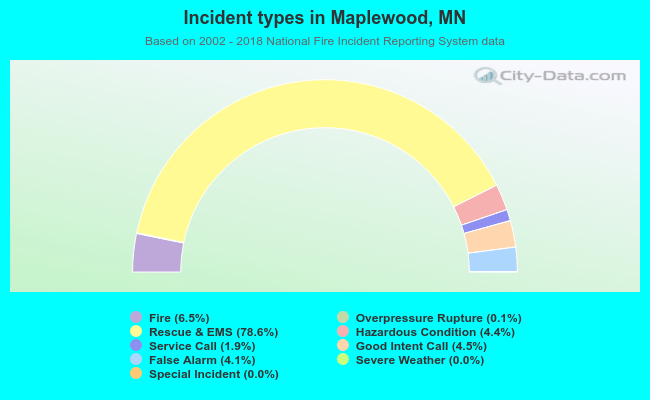 Incident types in Maplewood, MN