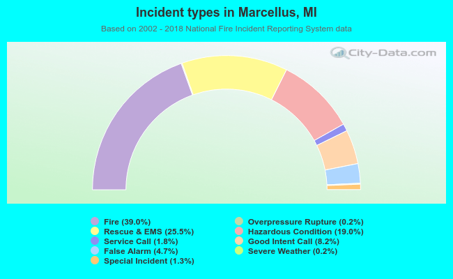 Incident types in Marcellus, MI