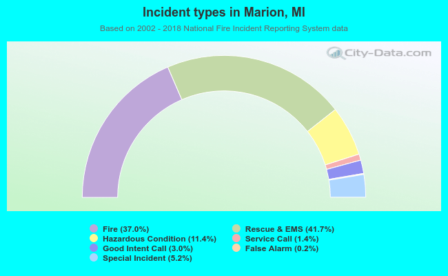 Incident types in Marion, MI