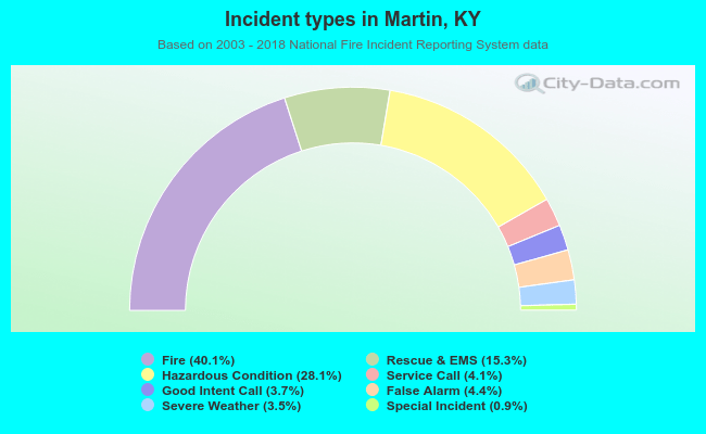 Incident types in Martin, KY
