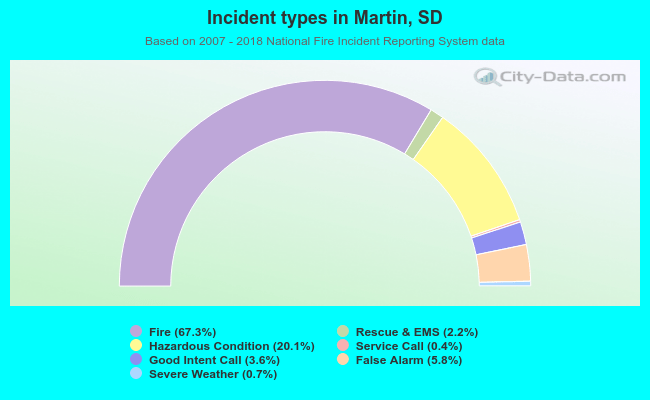 Incident types in Martin, SD