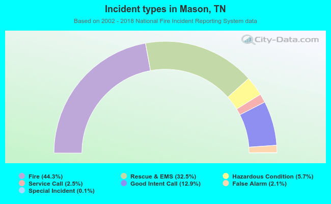 Incident types in Mason, TN