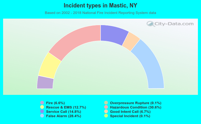 Incident types in Mastic, NY
