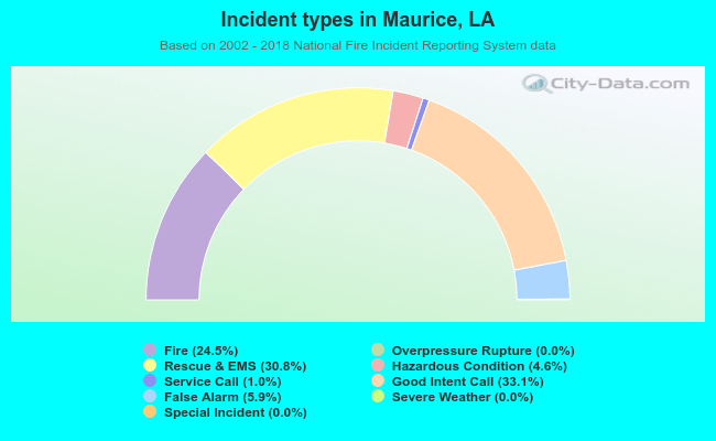 Incident types in Maurice, LA