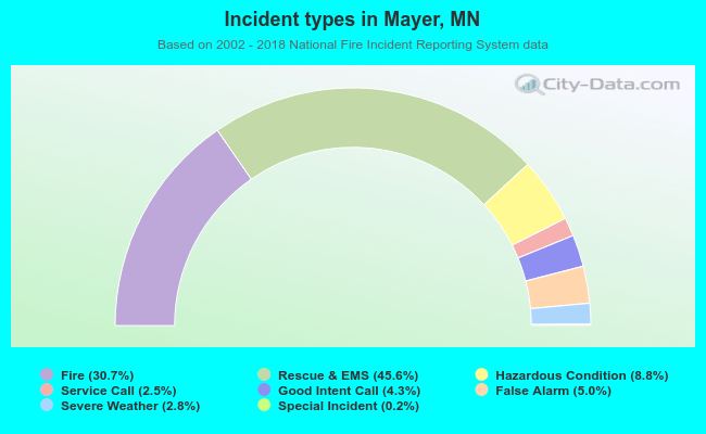Incident types in Mayer, MN