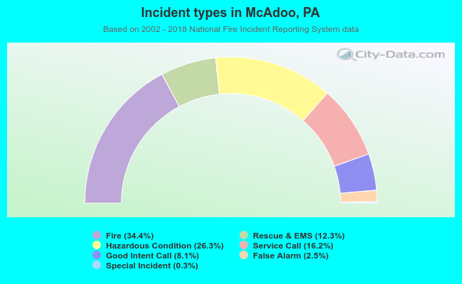 Incident types in McAdoo, PA