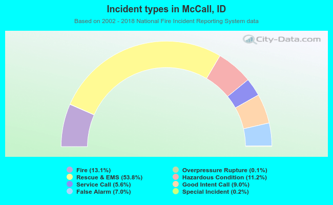 Incident types in McCall, ID