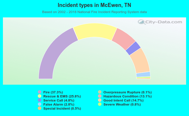 Incident types in McEwen, TN